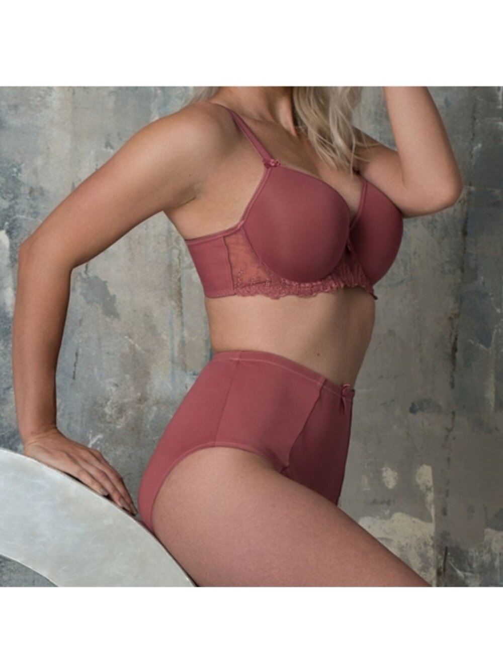 Fit Fully Yours Full Coverage Elise Underwire Bra Pink Lace Lingerie 34G - Picture 2 of 11